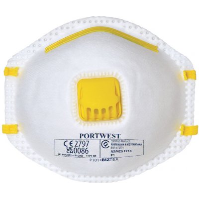 Portwest respirátor P101 FFP1 s výdechovým ventilkem POR-P101WHR Bílá – Zbozi.Blesk.cz