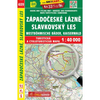 Západočeské lázně Slavkovský les turistická mapa 1:40 000