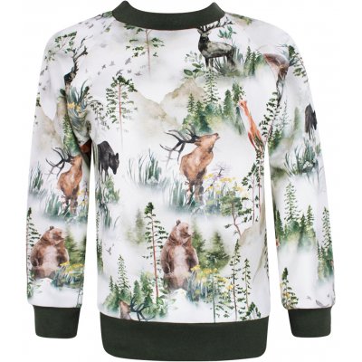 V-Mart Mikina Lesní zvířata Zelená – Zbozi.Blesk.cz