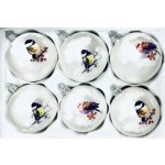 Irisa Sada Ptačí vánoční taneční parket 6 ks skleněné ozdoby velikost 8 cm s ptačími tanečními kroky Velikost: 8 cm Balení: 6ks Barva: bílá – Zboží Dáma