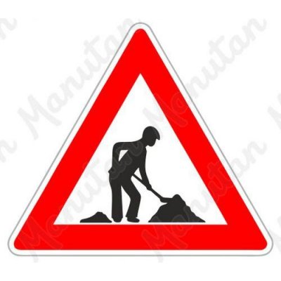 Manutan Práce na silnici dopravní značka A15, plast 500 x 500 x 5 mm – Zboží Dáma