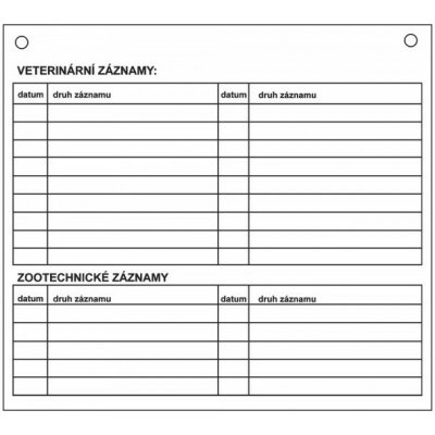 Tabulka stájová střední pro prasnice 21 x 19 cm – Hledejceny.cz