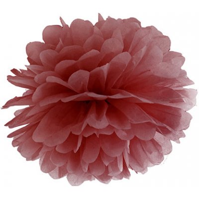 PartyDeco Papírový Pom-Pom MARSALA 25 cm – Zbozi.Blesk.cz