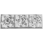 MFP 8886263 Ozdoby dřevěné bílé s glitrem 9ks 7,5cm mix – Hledejceny.cz