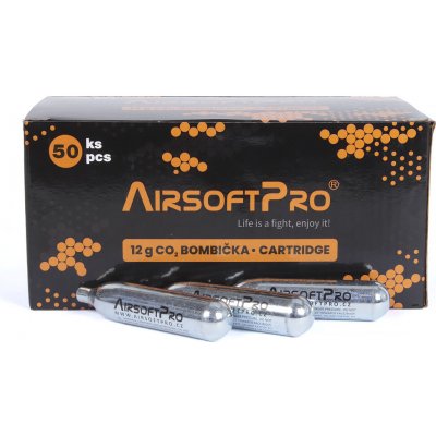 AirsoftPro 12g CO2 plynová bombička balení 50 ks – Zboží Mobilmania