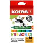 Kores Voskové pastelky trojhranné 12ks – Sleviste.cz