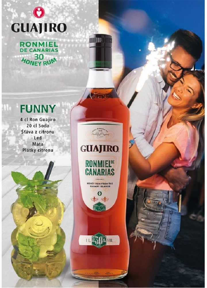 Guajiro Honey Rum 30% 1 l (holá láhev)