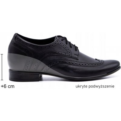 Brogsy 6 cm černé P617 – Zboží Dáma