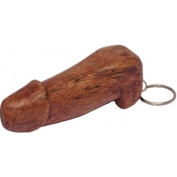 Přívěsek na klíče dřevo penis