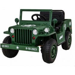 RKToys Mamido dětský elektrický vojenský jeep 4x4 zelená