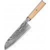 Kuchyňský nůž UG Grill Nůž Santoku 18 32 cm Damašková ocel 67 dřevo pakkawood