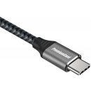 Premiumcord ku31ct1 USB 3.2 Gen 1 USB-C male - USB-C male, bavlněný oplet, 1m