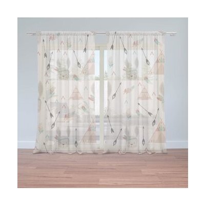 Sablio Záclony Zajíček indián: 2ks 150x250cm – Hledejceny.cz