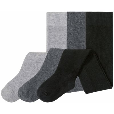 Lupilu Dívčí punčochové kalhoty s bavlnou šedá / tmavě šedá / černá – Zboží Mobilmania