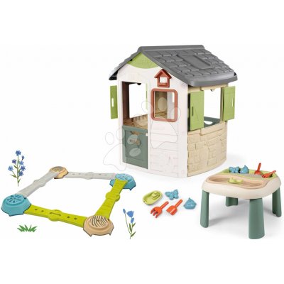 Smoby Set domeček a dobrodružná dráha Life Jura Lodge rozšiřitelný s krmítkem a stůl na vodu a písek – Hledejceny.cz