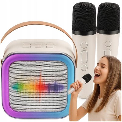 Karaoke set růžový se 2 Bluetooth mikrofony pro děti – Zboží Mobilmania
