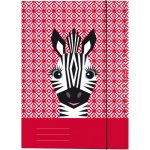 Desky s gumou A4, 3 chlopně - Cute animals - Zebra – Zboží Živě