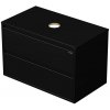 Koupelnový nábytek Emmy Design EMMY 120 cm černá/černá se dvěma zásuvkami, pro umyvadla na desku (A3686/A3686)
