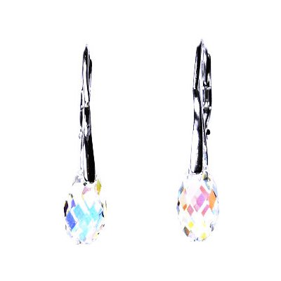 Čištín šperky Swarovski krystal patent kapka AB crystal NK 1295 – Zboží Mobilmania