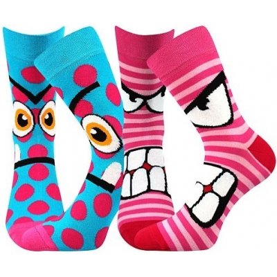 BOMA dívčí ponožky Ksichtík B růžová – Zboží Mobilmania