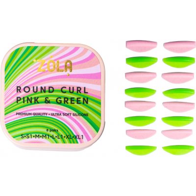 ZOLA Round curl pink & green – natáčky na lash lifting 8 párů – Zboží Dáma