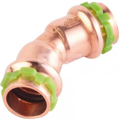 KAN-therm Copper V Koleno Cu lisovací 45° SP5041V pro vodu/topení A/A 28 mm