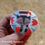 Kočka v tulipánech - button neboli placka – Hledejceny.cz