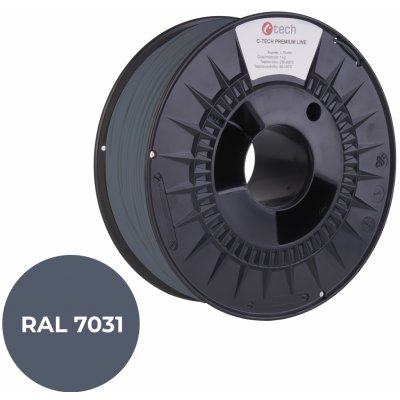 C-Tech Premium Line PLA, šedomodrá, RAL7031, 1,75 mm, 1 kg 3DF-P-PLA1,75-7031 – Zboží Živě