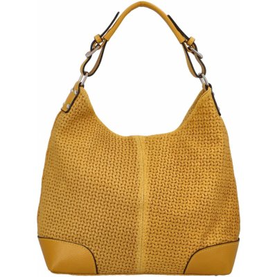 Pohodová kožená kabelka přes rameno Renove tmavě žlutá – Zboží Mobilmania
