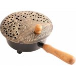 Nefertitis Železná kadidelnice s dřevěnou rukojetí Buddha NF57805 - ø cca 15 cm x 27 cm – Zboží Dáma
