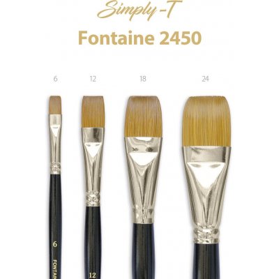 Štětec Simply-T Fontaine 2450 - plochý, krátká rukojeť Velikost štětce: 6 – Zboží Dáma
