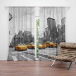 Závěsy Žluté taxiky: 2 ks - 140x250 cm - Sablio – Hledejceny.cz