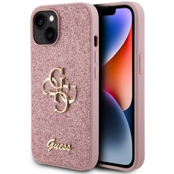 Guess PU FIXED Glitter 4G Metal Logo iPhone 13 ružové