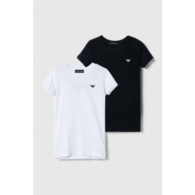 Emporio Armani dětské tričko 2-pack bílá – Zboží Mobilmania