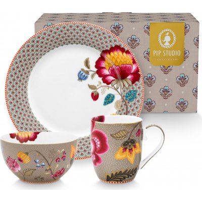 PIP Studio Snídaňová sada Blooming Tales Fantasy khaki sada 3 ks – Zboží Dáma