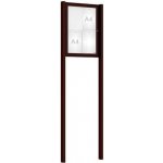 PROCITY Venkovní elegantní vitrína Tradition, 4 x A4, včetně sloupků, hnědá – Zboží Živě