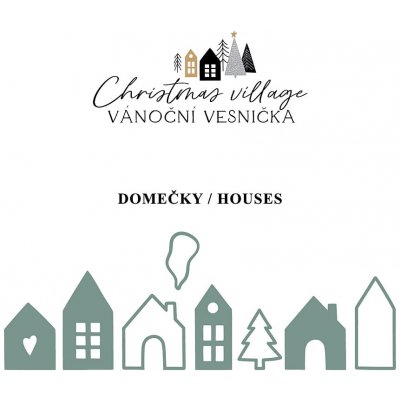 Papero amo ♥ vyřezávací šablony vánoční vesnička Domečky – Hledejceny.cz
