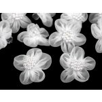 Prima-obchod Skřipec do vlasů s květem, barva 1 Ø3,5 cm bílá – Zboží Dáma