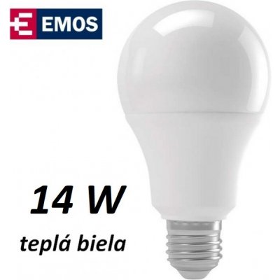Emos LED žárovka Classic A60 E27 14W Teplá bílá — Heureka.cz