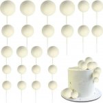 Dortisimo Zápich do dortu Koule béžové různé velikosti (20 ks) – Zboží Mobilmania