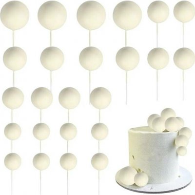 Dortisimo Zápich do dortu Koule béžové různé velikosti (20 ks) – Zboží Mobilmania