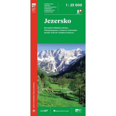 Geodetski Jezersko 1:25 000 turistická mapa