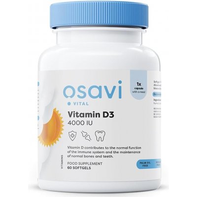 Osavi Vitamín D3 4000 IU 60 softgelových kapslí – Hledejceny.cz