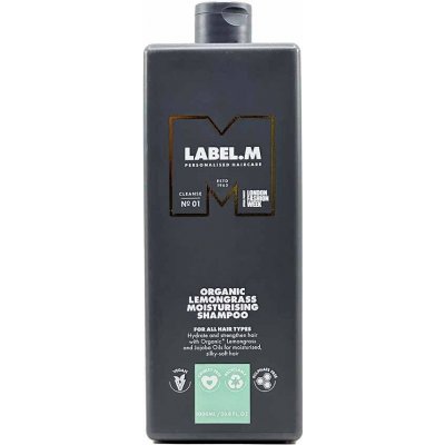 Label.m Organic Lemongrass Moisturising Shampoo Zklidňující hydratační šampon 1000 ml – Zboží Mobilmania