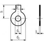 podložka M5 pr. 5.3x17x0.5 ZINEK rovný jazyk DIN 93 – Zboží Mobilmania