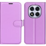 Litchi knížkové pouzdro na Xiaomi Redmi Note 14 Pro 5G/Poco X7 5G - fialové – Zboží Živě