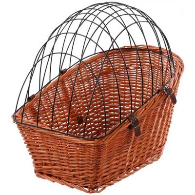 Flamingo Proutěný koš na kolo s drátěnným krytím 55 x 35 x 51,5 cm – Hledejceny.cz