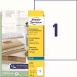 Avery Zweckform Adresní etikety QuickPEEL 25 listů A4 transparentní 210 x 297 mm pro inkoust J8567-25 – Zboží Mobilmania