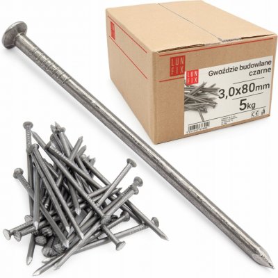 Stavební hřebíky Lun Fix GBC018K 80x3 mm 5 kg – Zboží Mobilmania