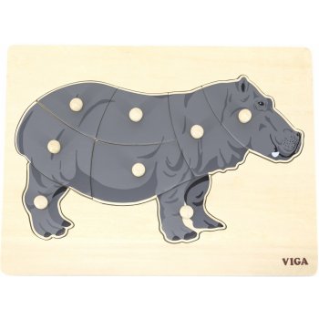 Viga 44604 Montessori Puzzle Hroch